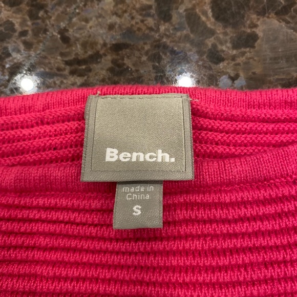 Bench hot pink cropped rib knit top S - Picture 2 of 5